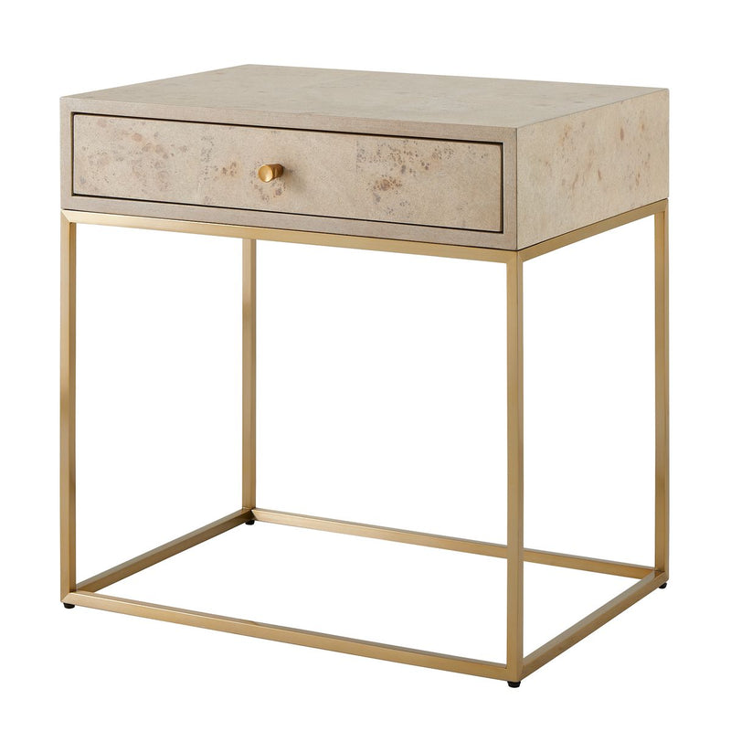 Juliette Maple Burl Nightstand/End Table