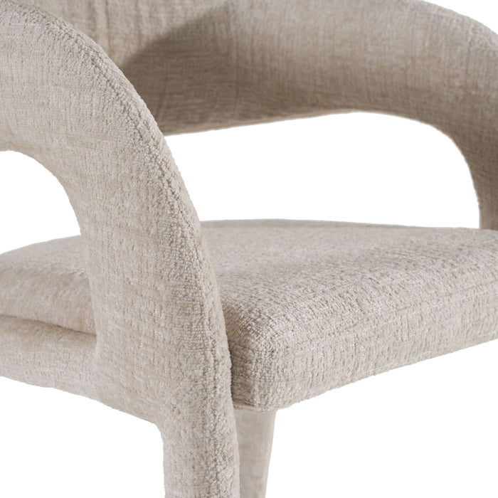 Flora Modern Ivory Beige & Gold Counter Stool