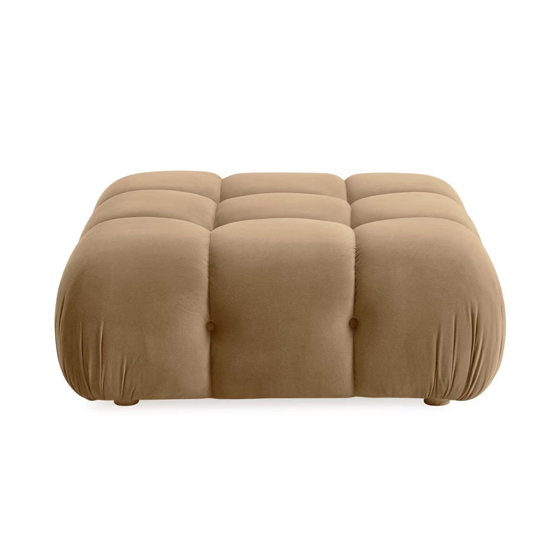 Vogue Cafe Au Lait Performance Velvet Modular Ottoman