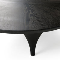 Tisha 64" Modern Free Form Black Ash Coffee Table