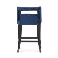 Rina Navy Performance Grade Velvet Counter Stool