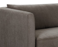 Leander 97.5" Fully Upholstered Brown Sofa