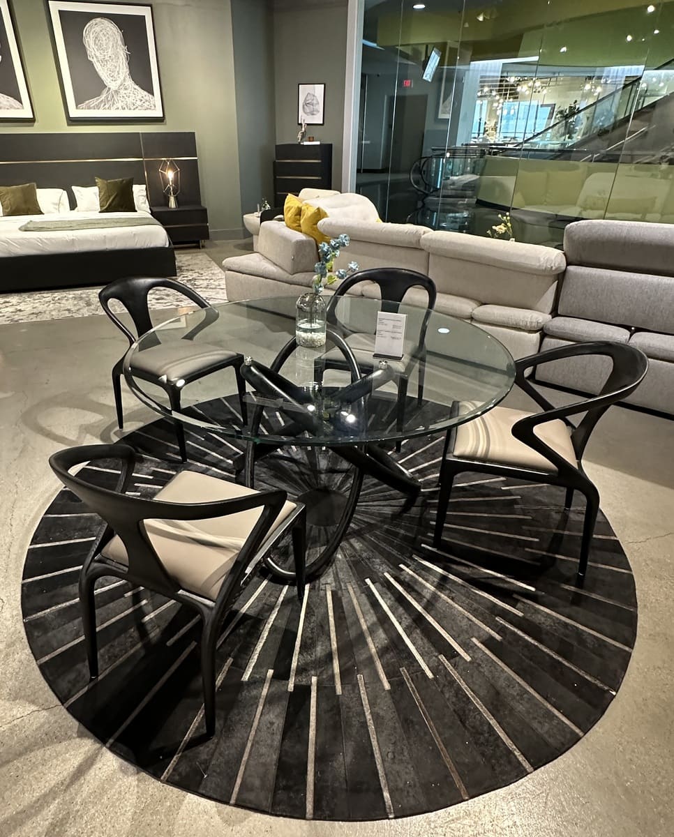 Caroline Modern Grey & Black Dining Chair