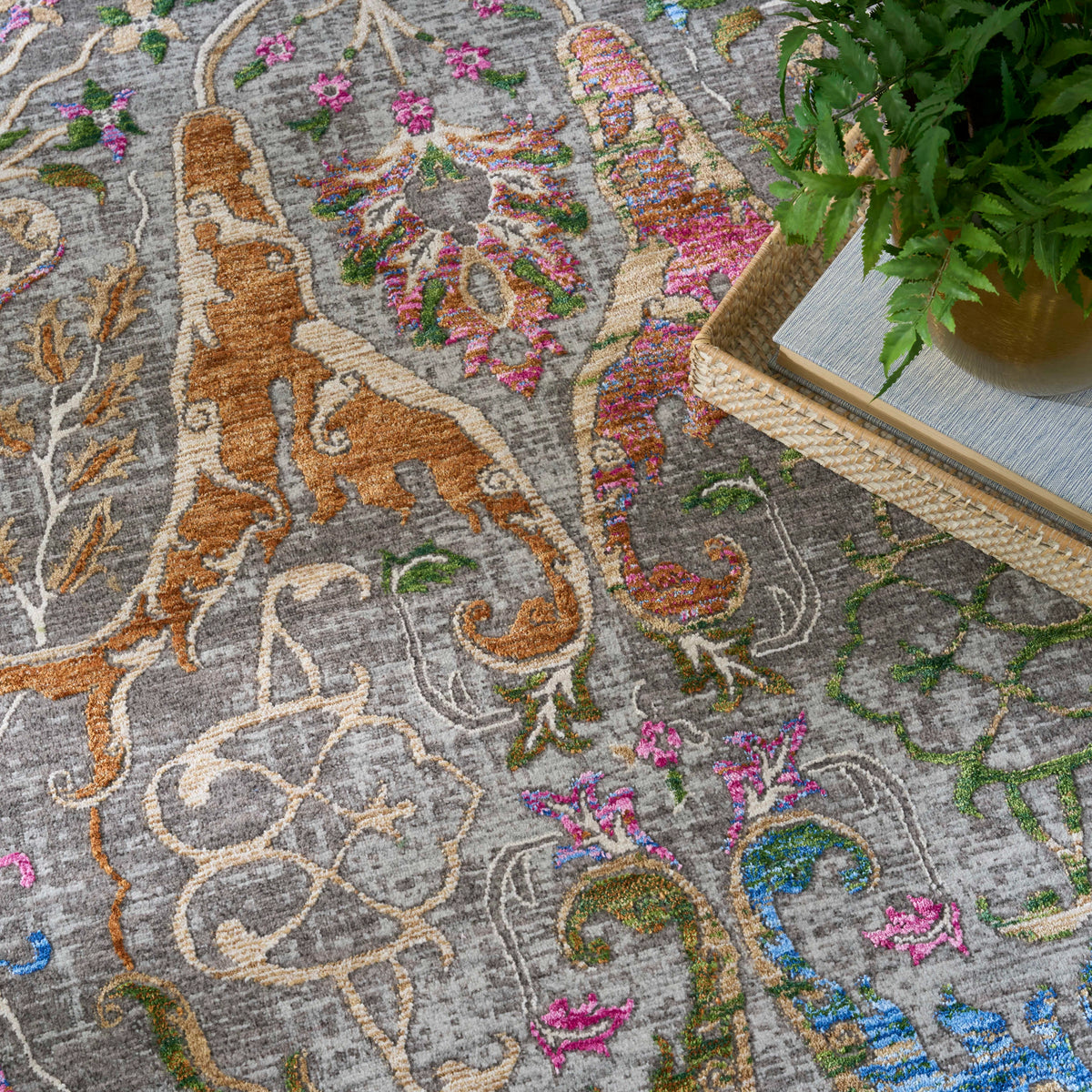 Paris Pink Multicolour Area Rug