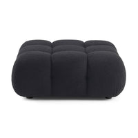 Vogue Black Vegan Shearling Modular Ottoman