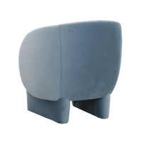 Lily Blue Performance Velvet Accent Chair
