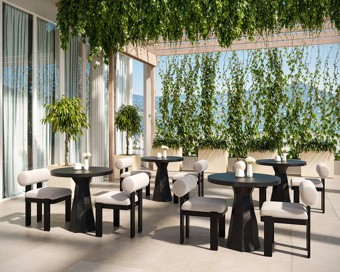 Horris Cream Performance Fabric Indoor/Outdoor Dining Armchair (Set of 2)