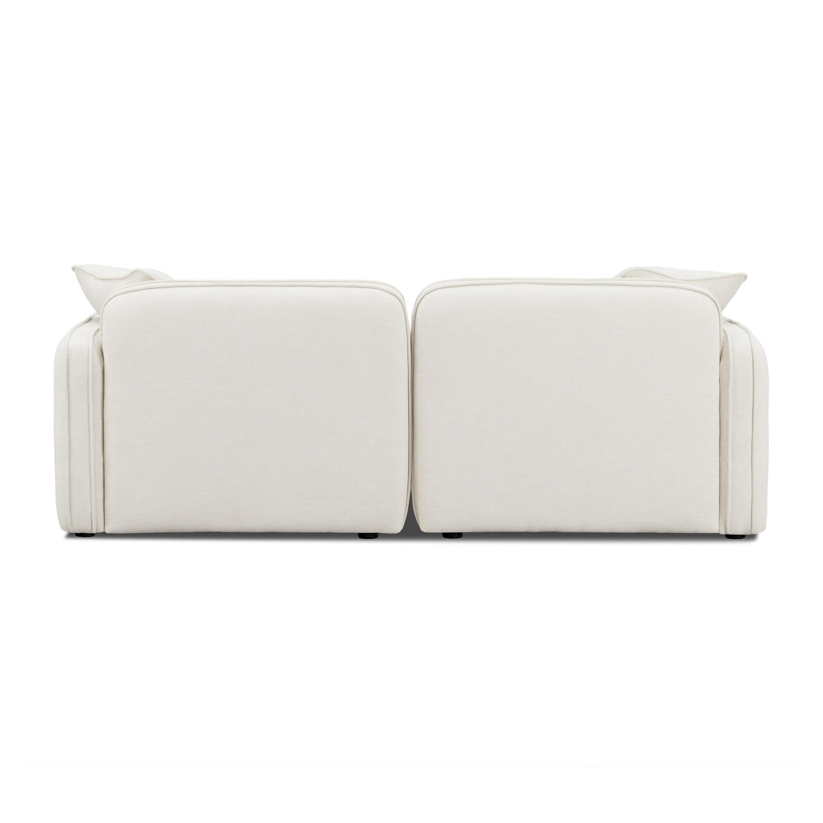 Travie 78" Sand Upcycled Performance Linen Modular Loveseat
