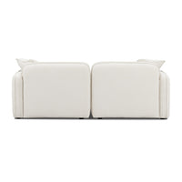 Travie 78" Sand Upcycled Performance Linen Modular Loveseat