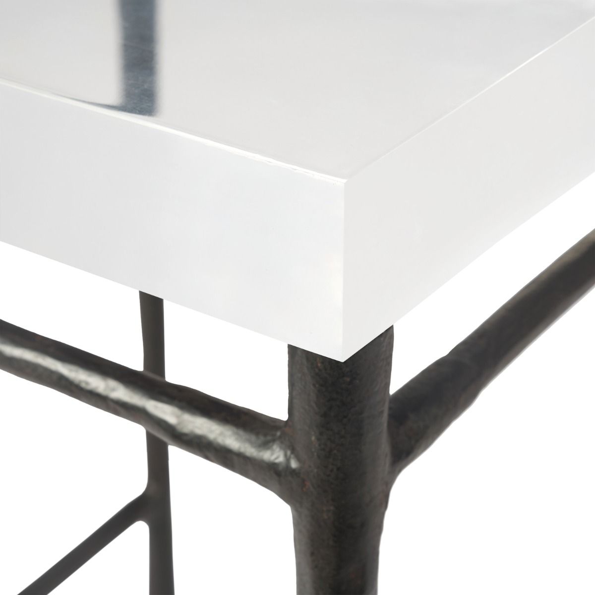 Alia Blackened Bronze & Acrylic Accent Table