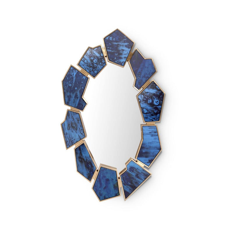 Lucas Antique Blue Gold Mirror