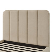 Penelope Tan Chenille Bed (2 Sizes Available)