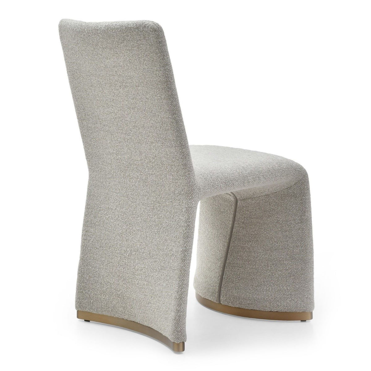 Gloria Contemporary Grey and Brushed Gold Dining Chair (Set of 2)