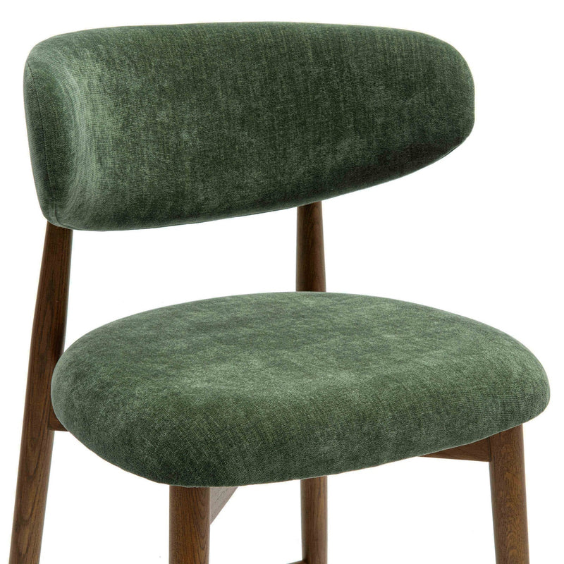 Eloise Forest Green Performance Textured Velvet Counter Stool