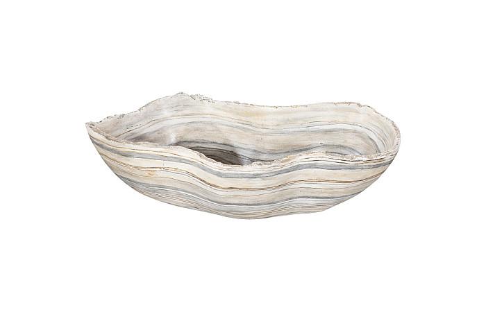 Ivy Cast Grey Onyx Bowl, Faux Finish