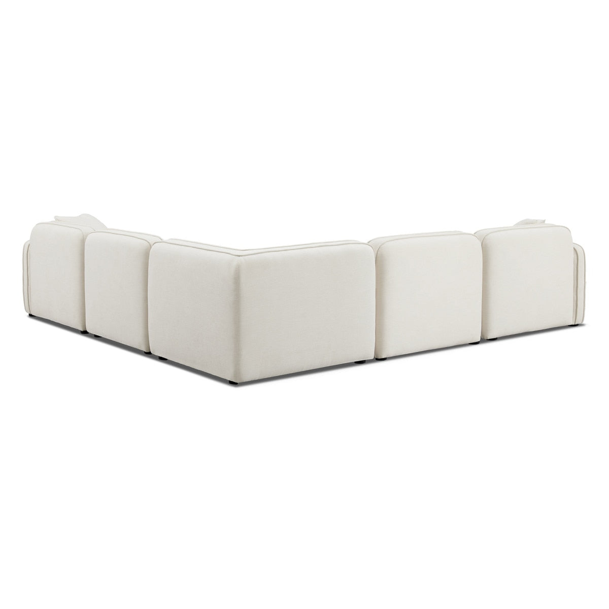 Travie 111" Sand Upcycled Linen Modular L-Sectional