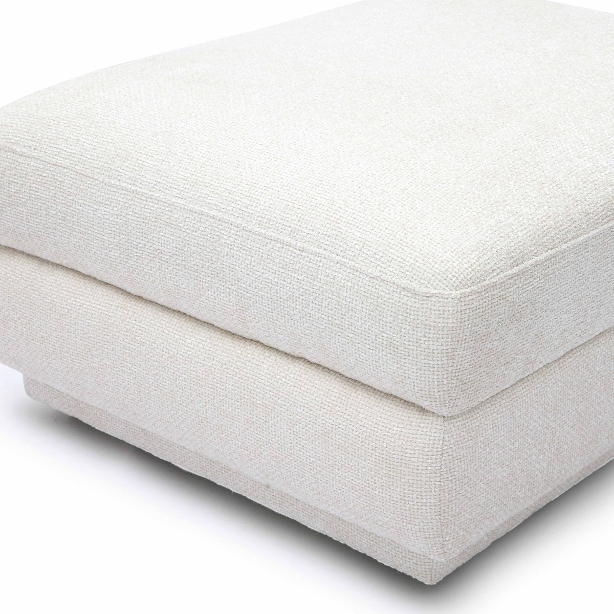 Arabella Cream Chenille Modular Ottoman