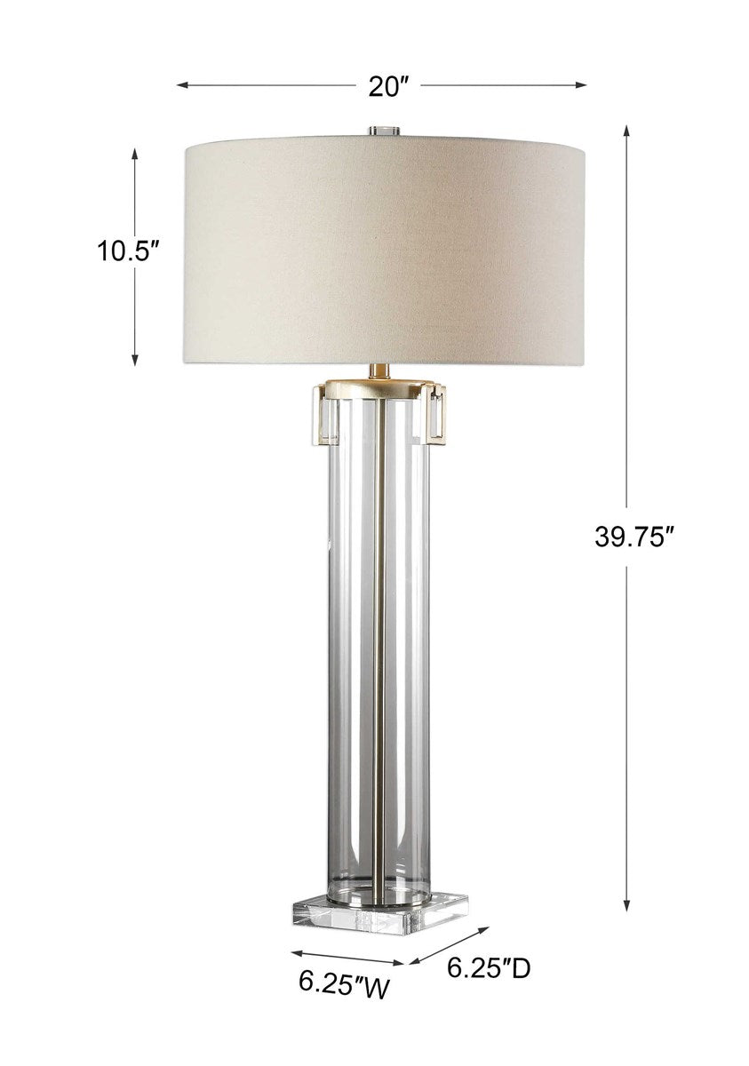 Ravna Acrylic Champagne Table Lamp