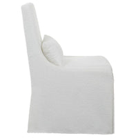 Hazel Armless White Linen Chair