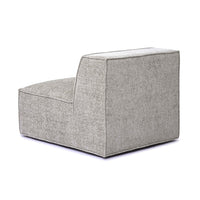 Mindy Taupe Performance Chenille Basketweave Armless Chair