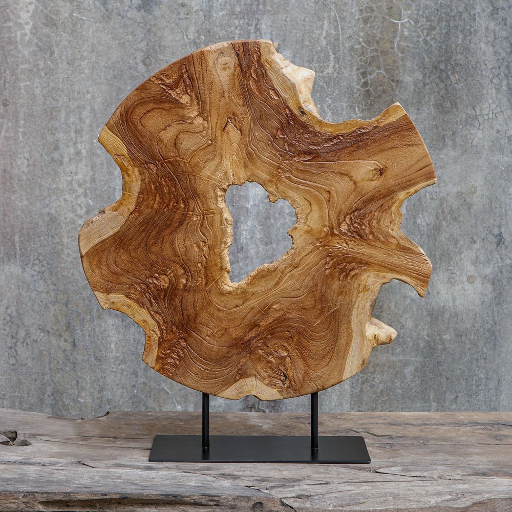 Natural Teak Wood Sculpture