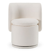 Catalina Modern Ivory Swivel Dining Chair