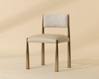 Bayard Oatmeal & Antique Brass Dining Chair (Set of 2)