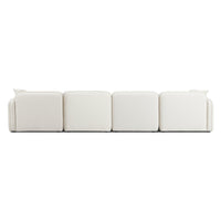 Travie 145" Sand Upcycled Performance Linen 6-Piece Modular U-Sectional