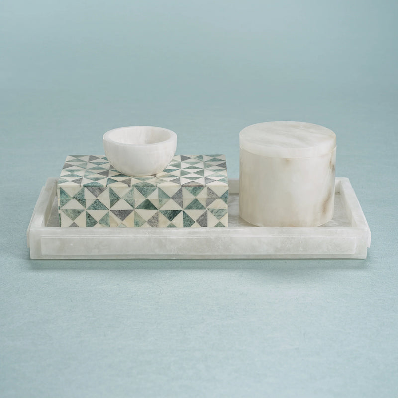 Côte d'Azur Alabaster Apothecary Jar - Set of 2