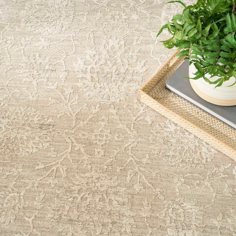 Livia Ivory Grey Foral Area Rug
