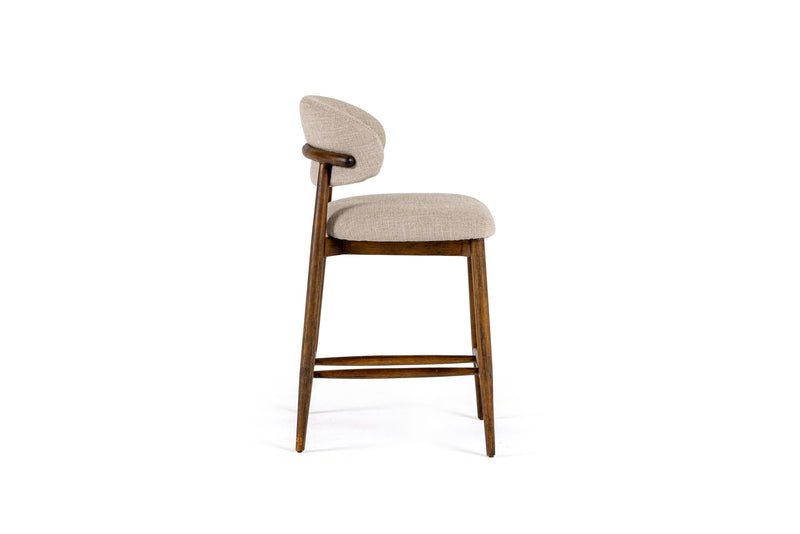 Danicca Modern Beige Linen Counter Stool