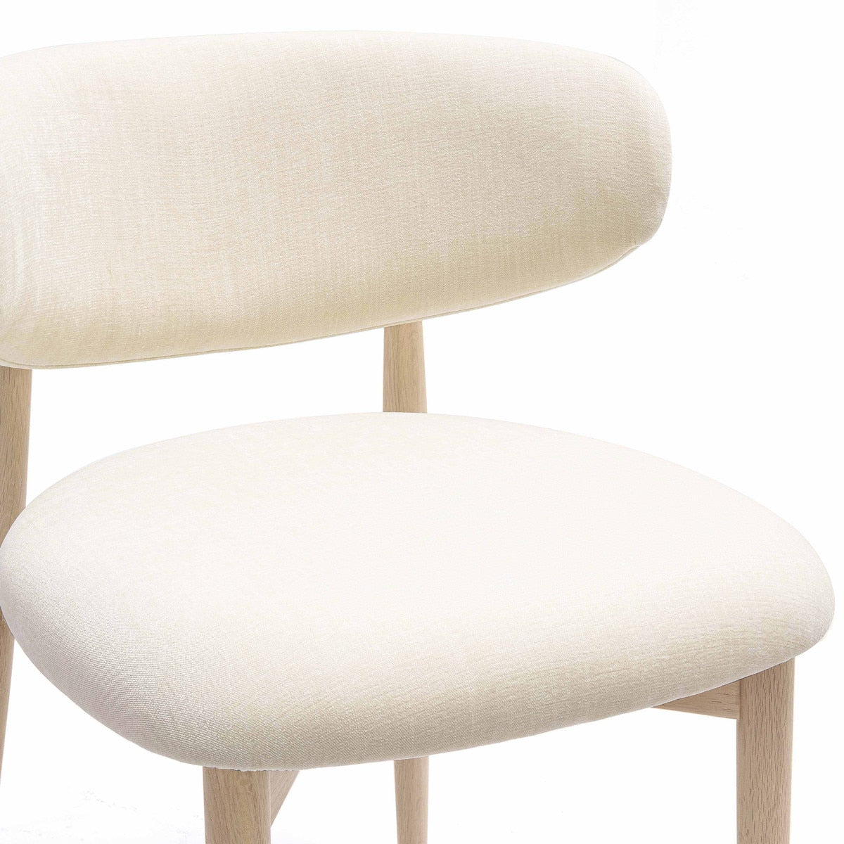 Eloise Cream Performance Textured Velvet Counter Stool