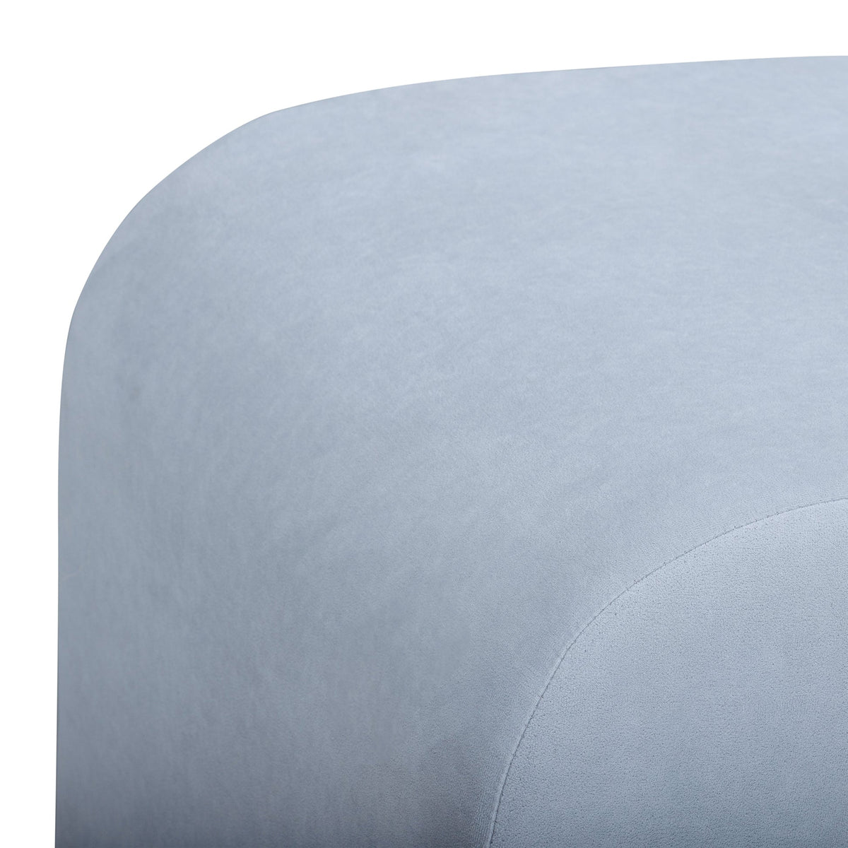 Daliah Light Blue Performance Velvet Ottoman
