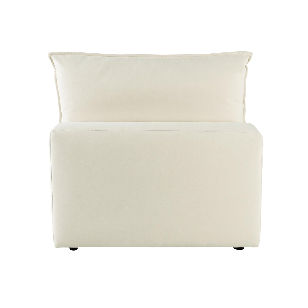 Cali Natural Performance Fabric Modular Armless Chair