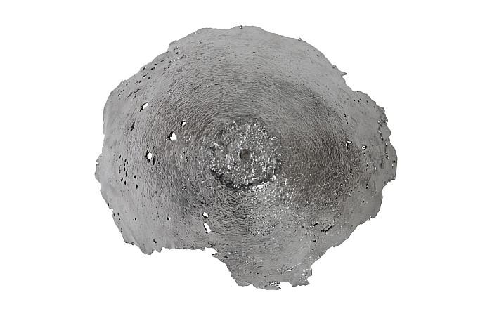 Kai Liquid Silver Sculptural Bowl Wall Art