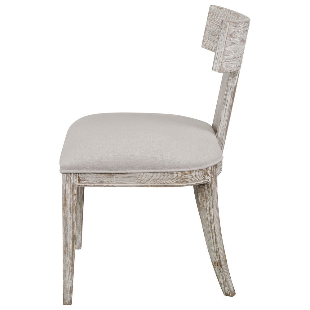 Rowan White Armless Chair - (Set of 2 Chairs)