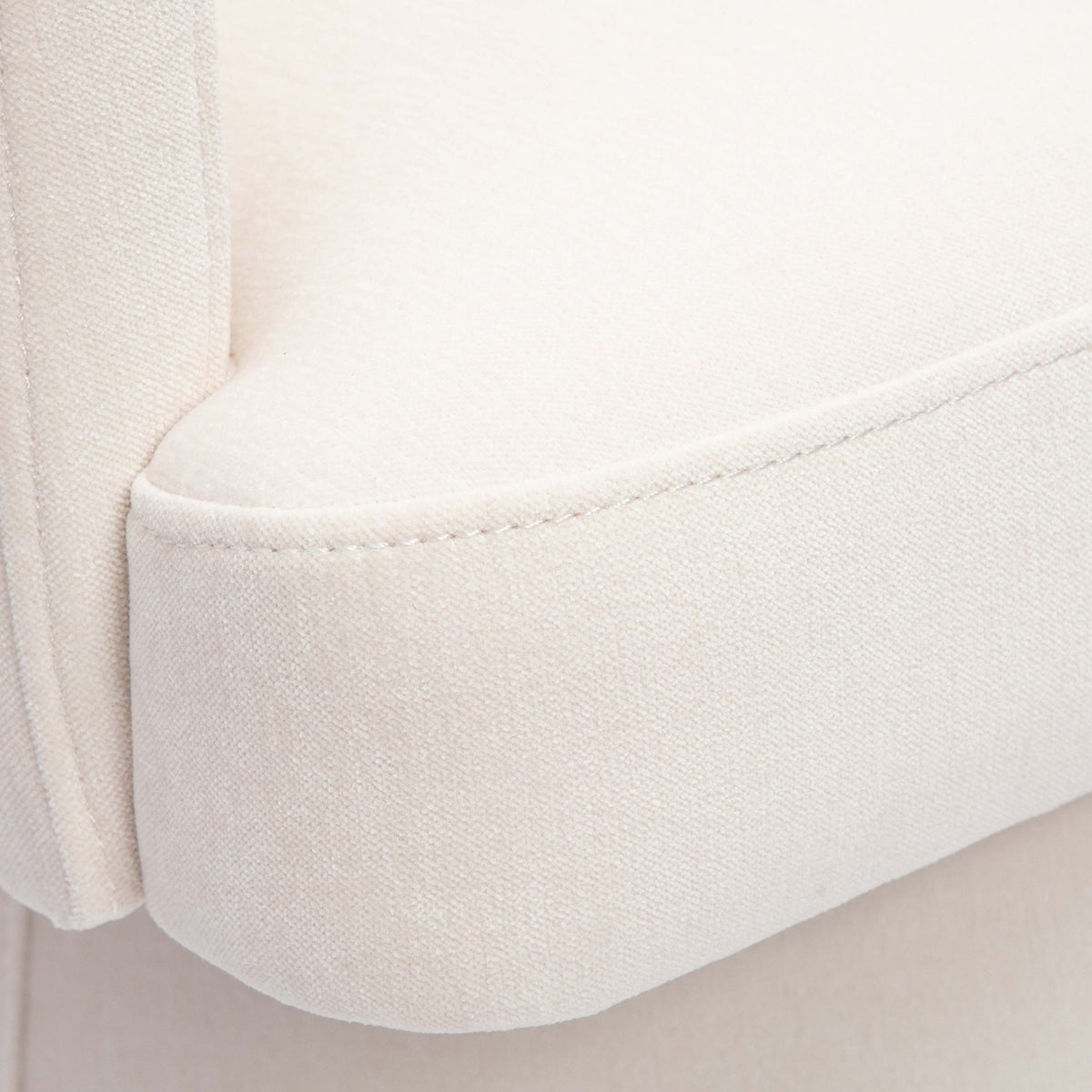 Nest Cream Upcycled Contract-Grade Chenille Rolling Desk Chair