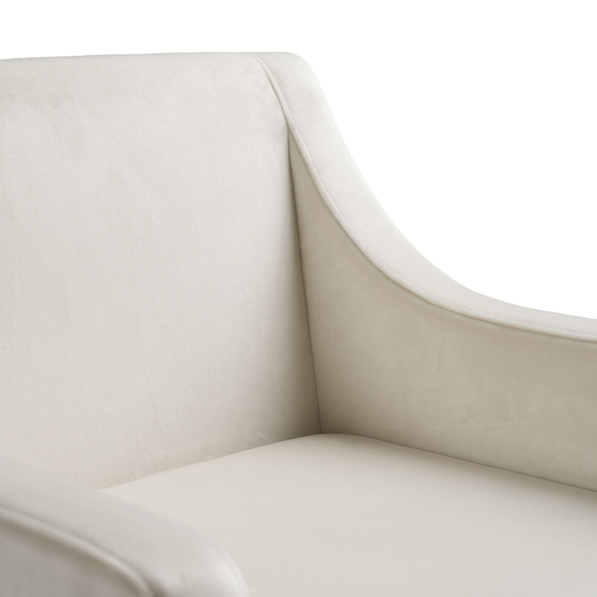 Isabeau Modern Beige Velvet & Brass Dining Chair
