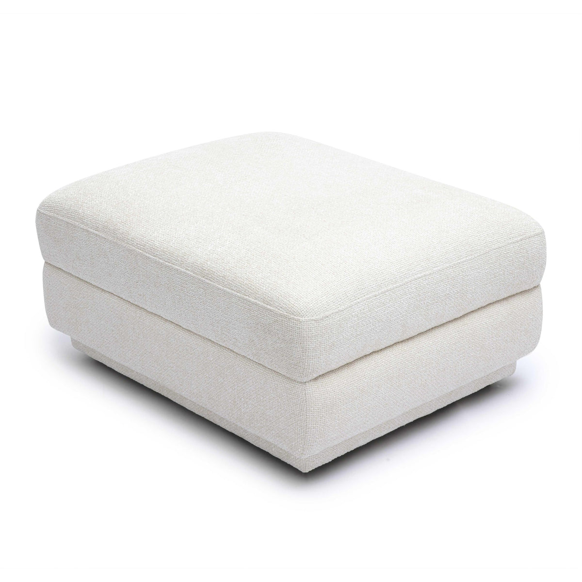 Arabella Cream Performance Chenille Modular Ottoman