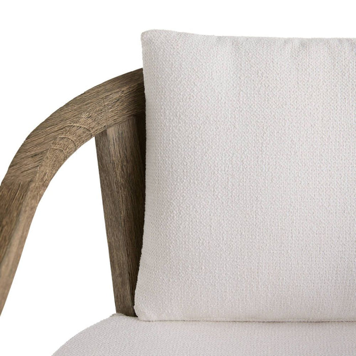 Sobek Textured White Performance Boucle Outdoor Bar Stool