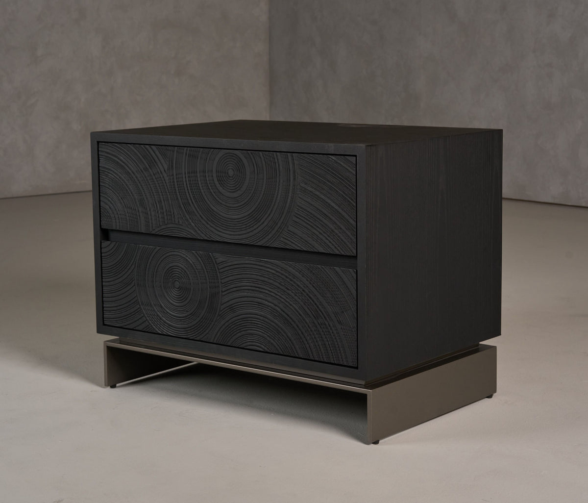 Benedict Modern Black Ash Nightstand