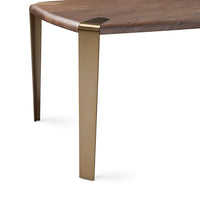 Polly 84" Brown & Gold Dining Table