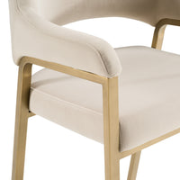 Alice Modern Beige & Gold Counter Stool