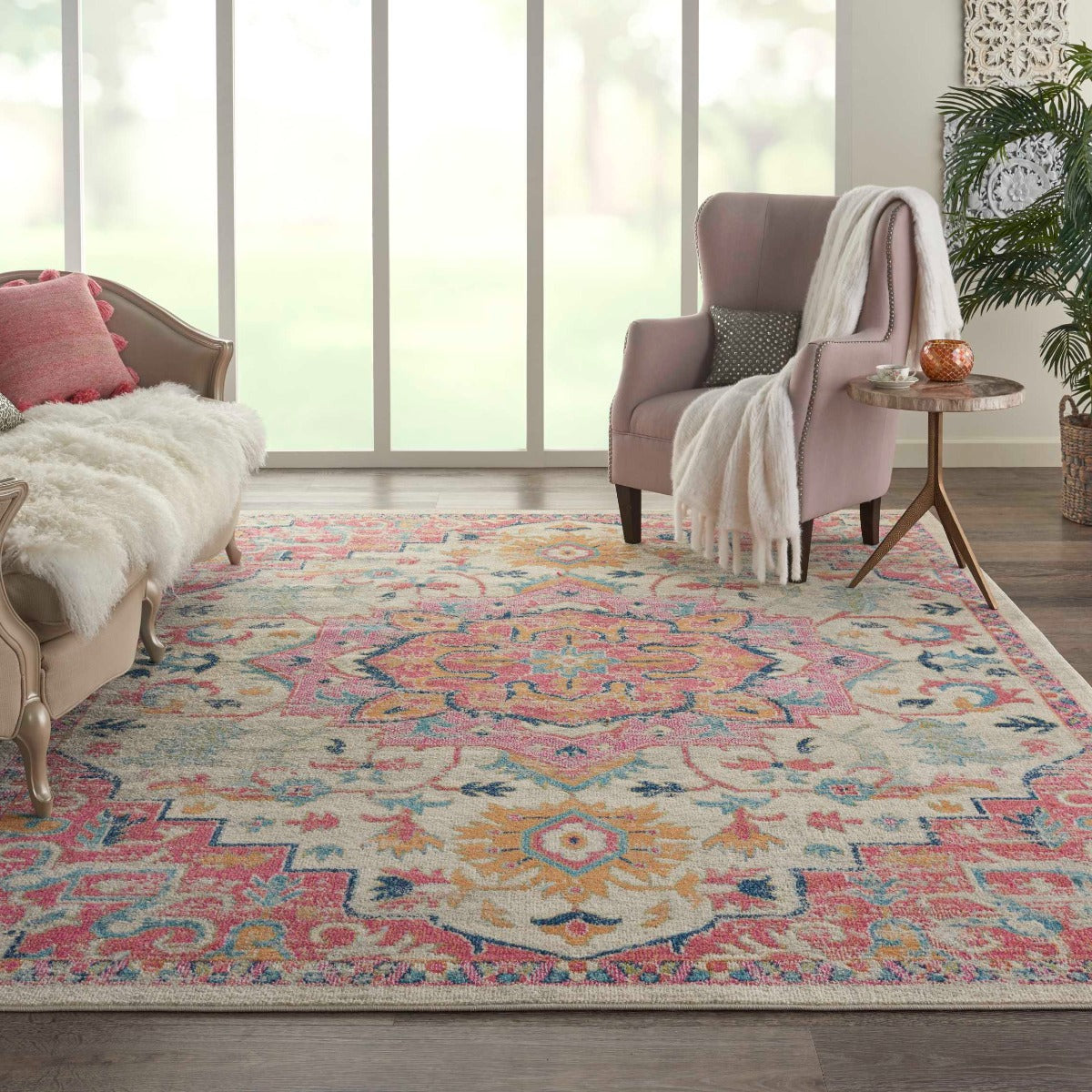 Sprout Ivory/Pink Area Rug
