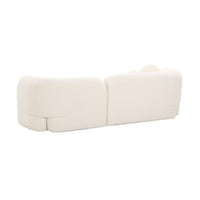 Camille 91.2" Cream Contract-Grade Faux Fur Sofa