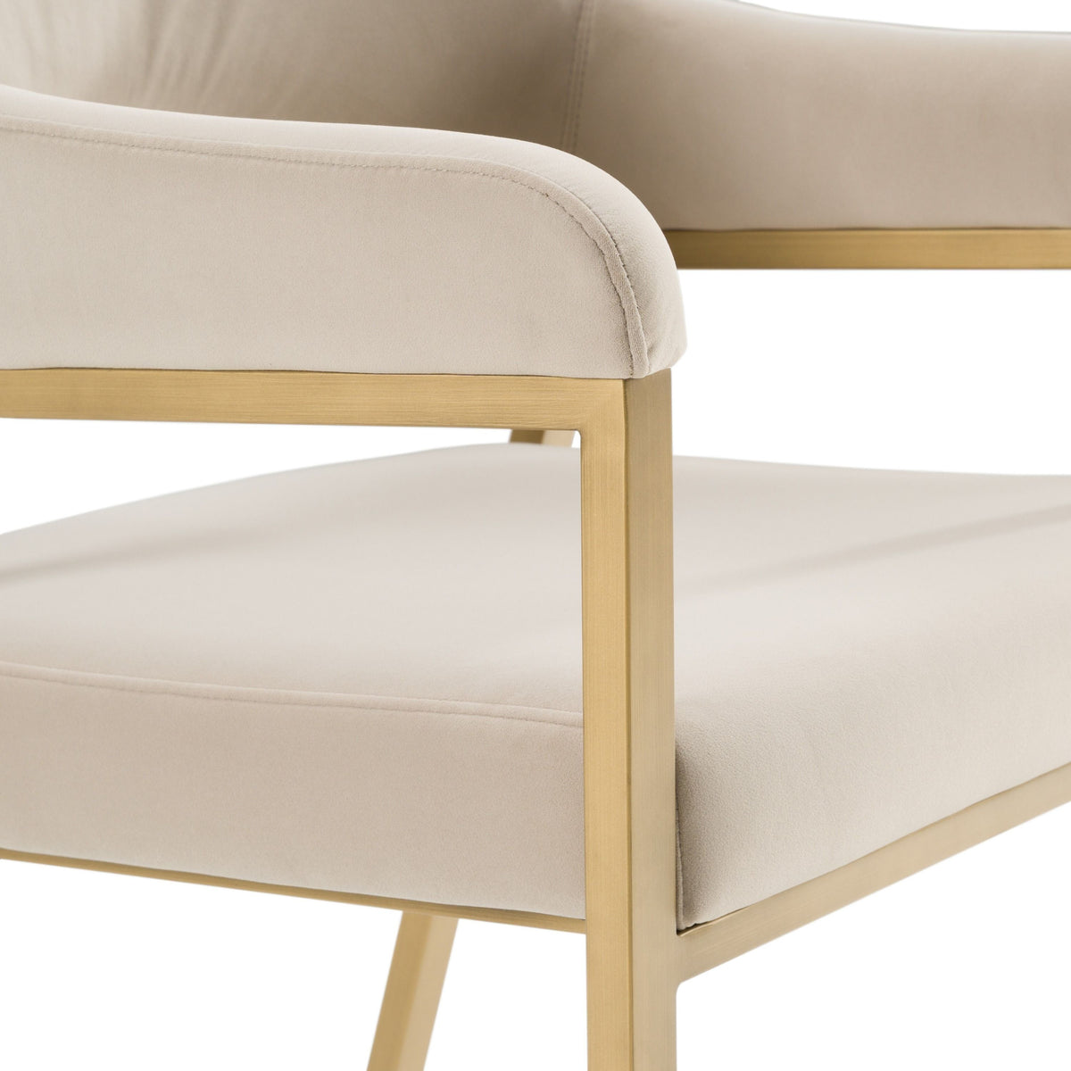 Alice Modern Beige & Gold Dining Chair