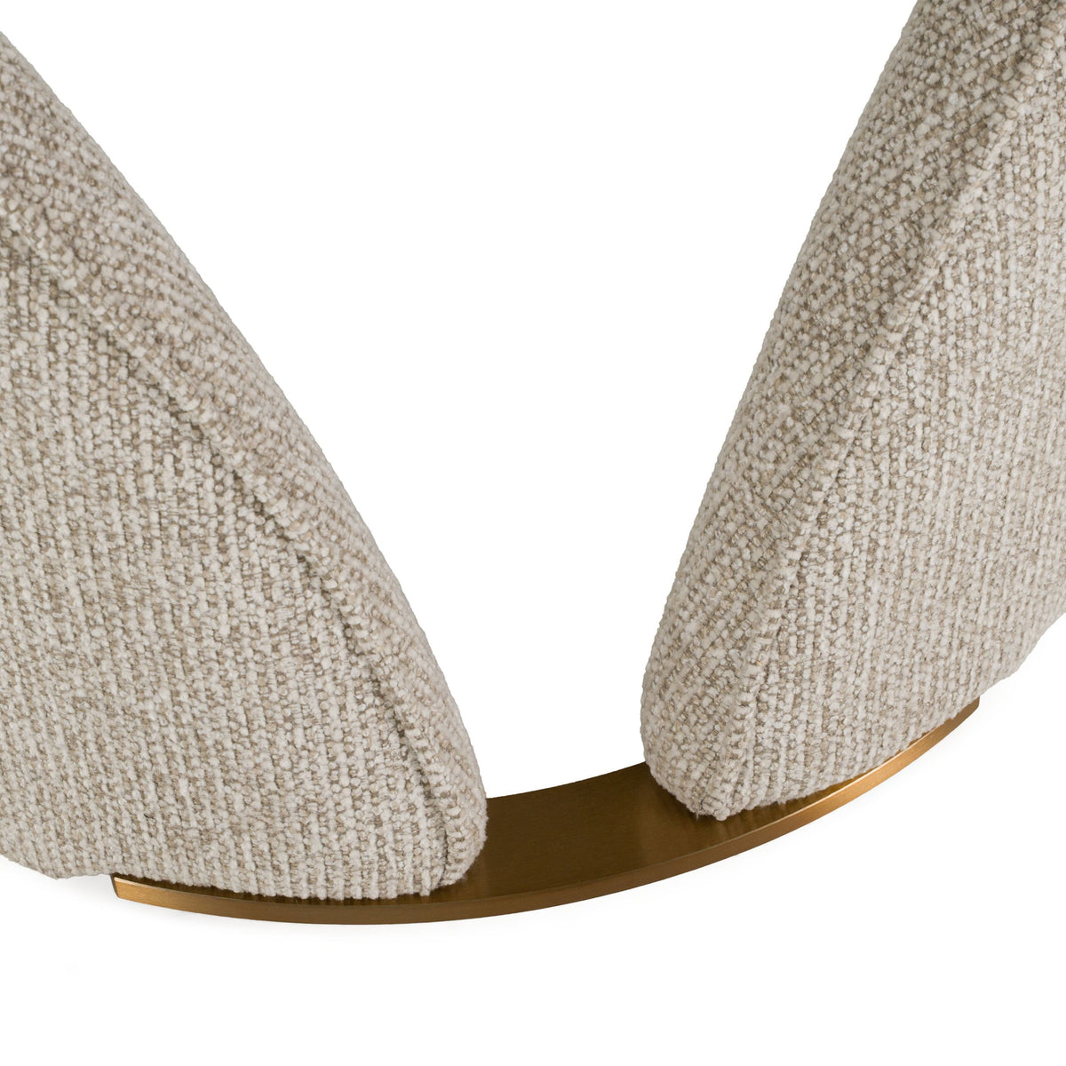 Tarrace Modern Beige Upholstered & Brushed Gold Dining Chair