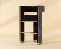 Adamina Black, Night Fabric & Gold Bar Stool