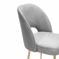 Giada Performance Graded Light Grey Velvet Chair