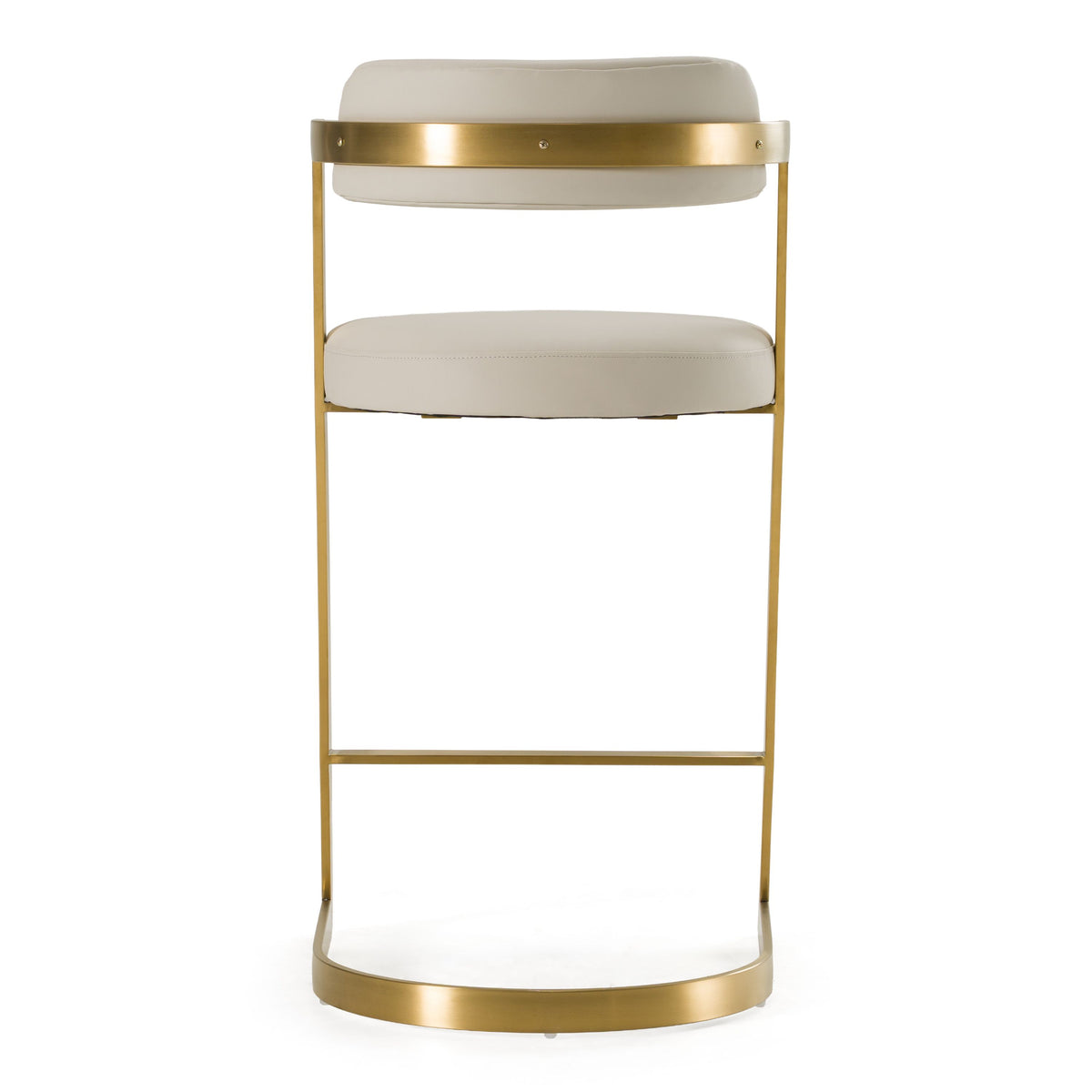 Diana Beige Leatherette & Gold Counter Stool